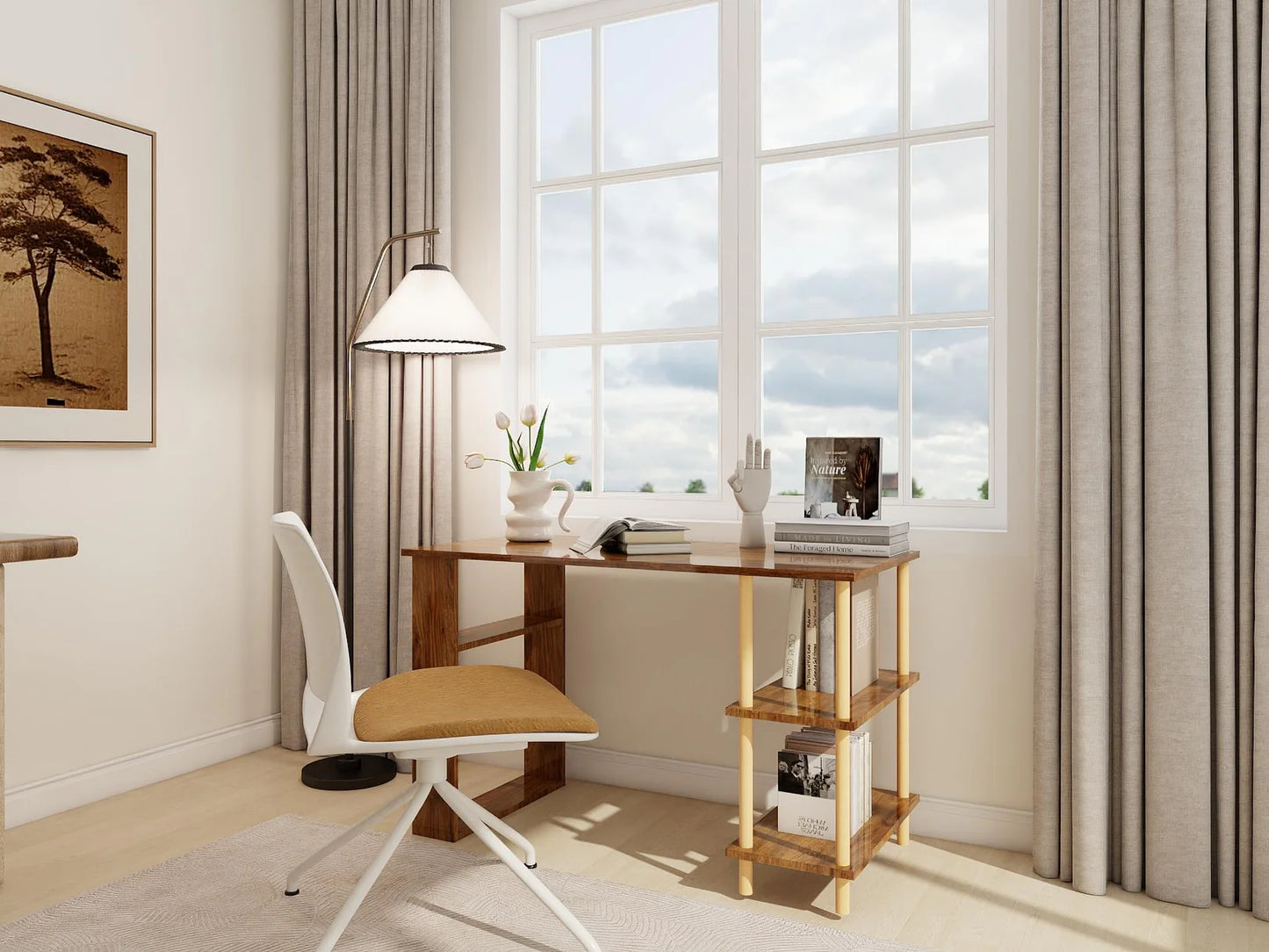 Bureau d’étude Amalfi avec pieds en bois