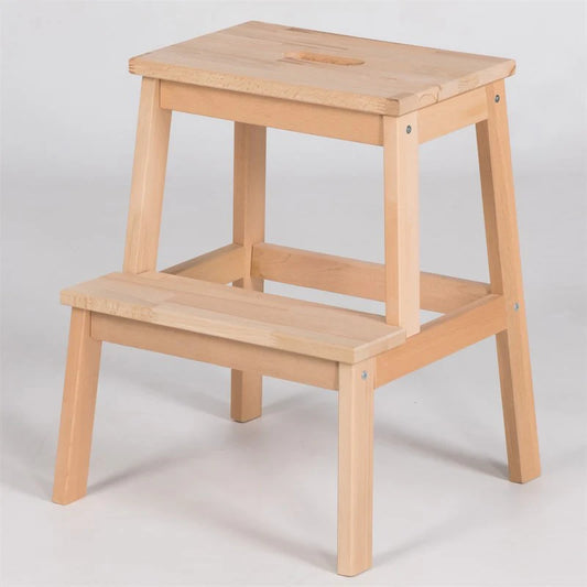 Tabouret marchepied en bois massif de hêtre