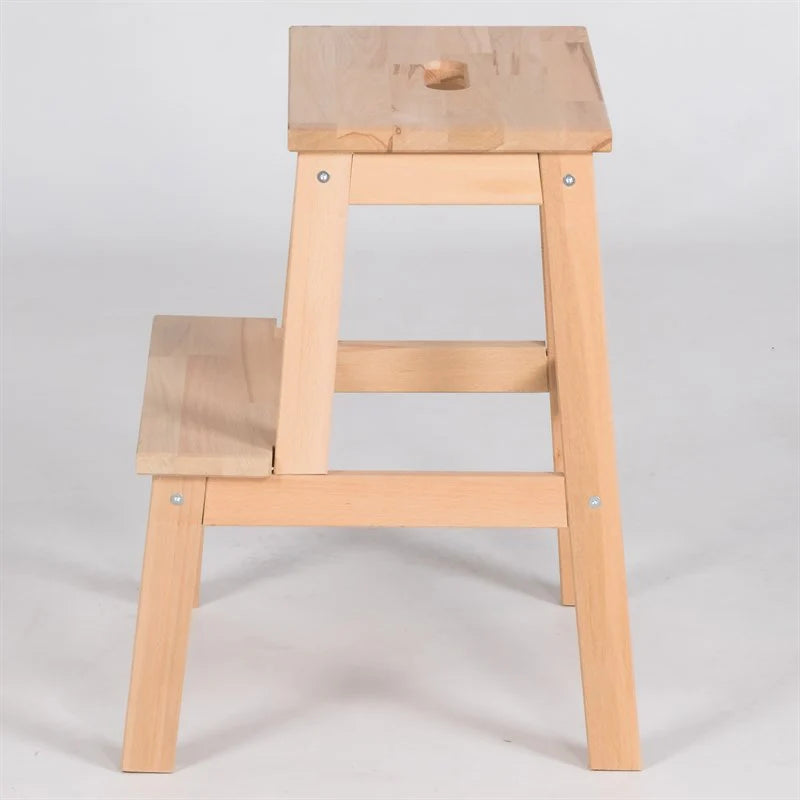 Tabouret marchepied en bois massif de hêtre